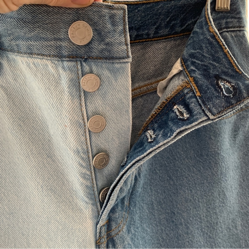 Pacsun High Rise Straight Patchwork Multi-Wash De… - image 4